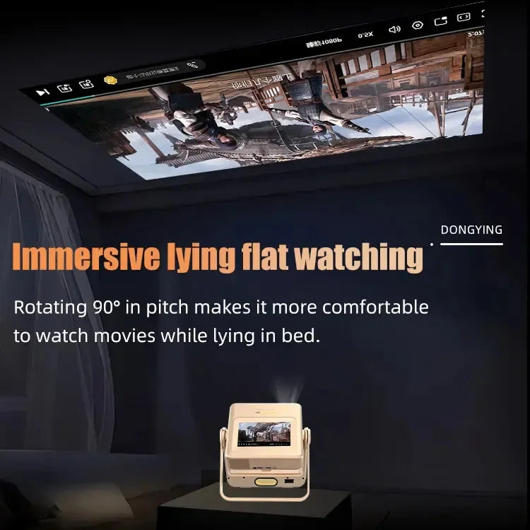 Outdoor 4K Beamer Projector With WiFi 6 And Interactive Touchscreen