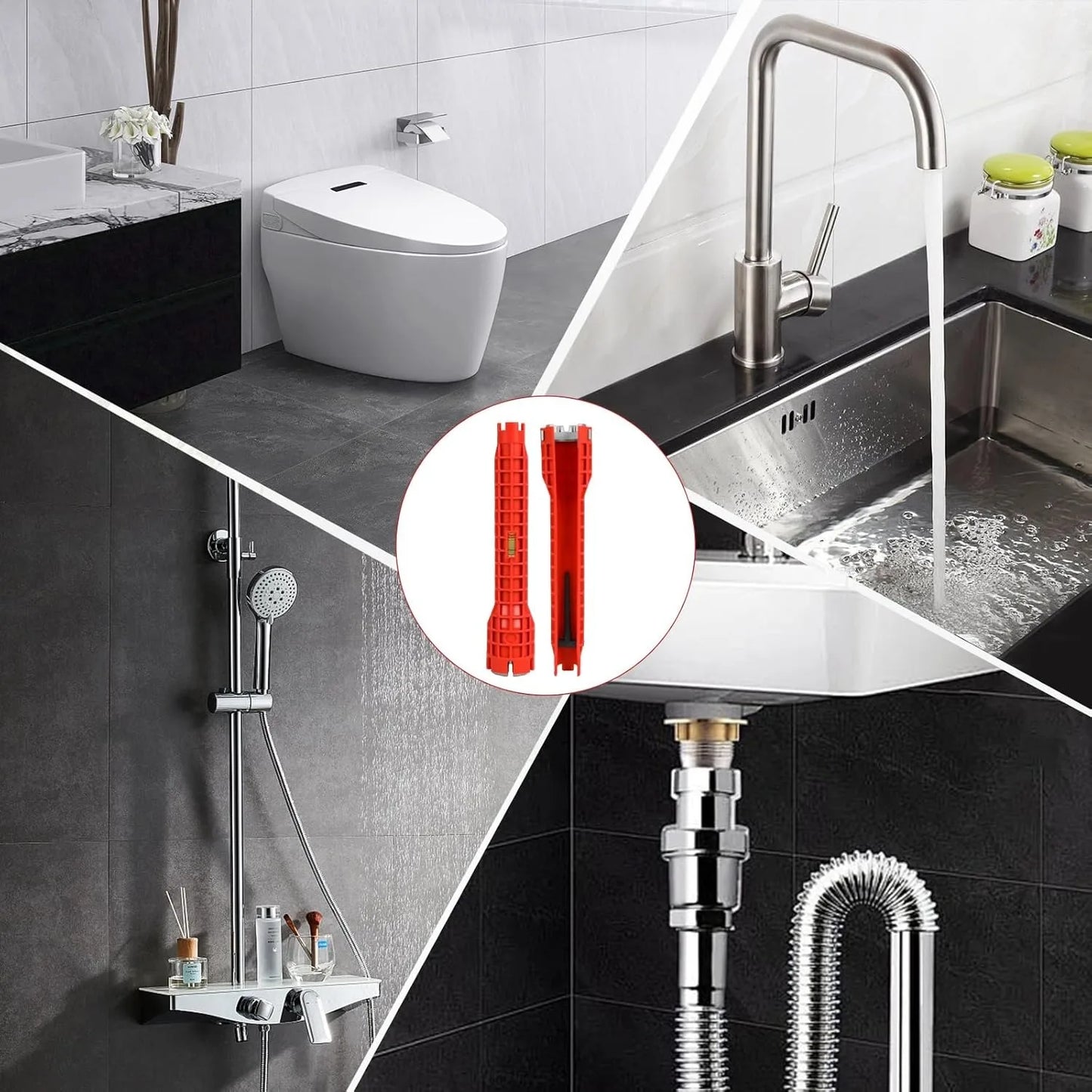 8 In 1 Plumbing Wrench Faucet Sink Installer Tool Pro