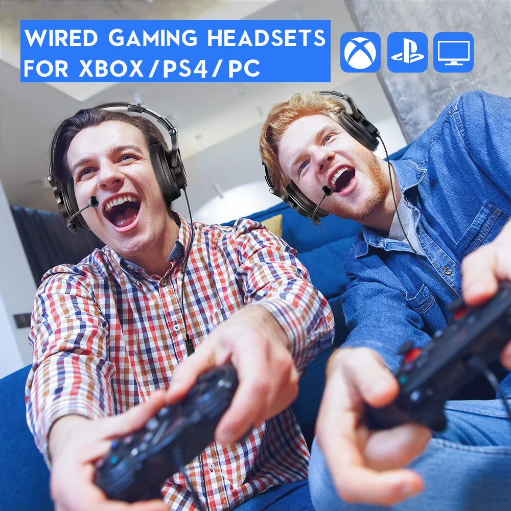 Oneodio 3.5mm Wired Gaming Headset With Detachable Microphone