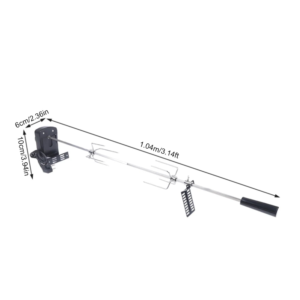 Electric BBQ Grill Rotisserie Kit For Outdoor Grilling