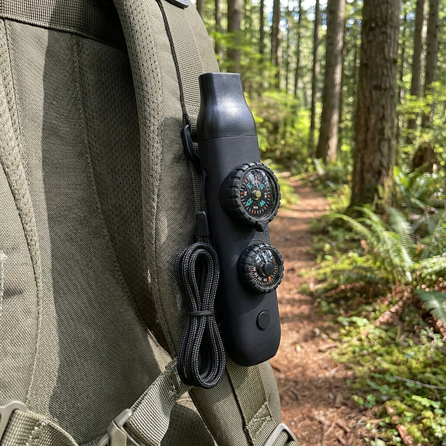7-In-1 Survival Emergency Whistle With Compass And Lanyard
