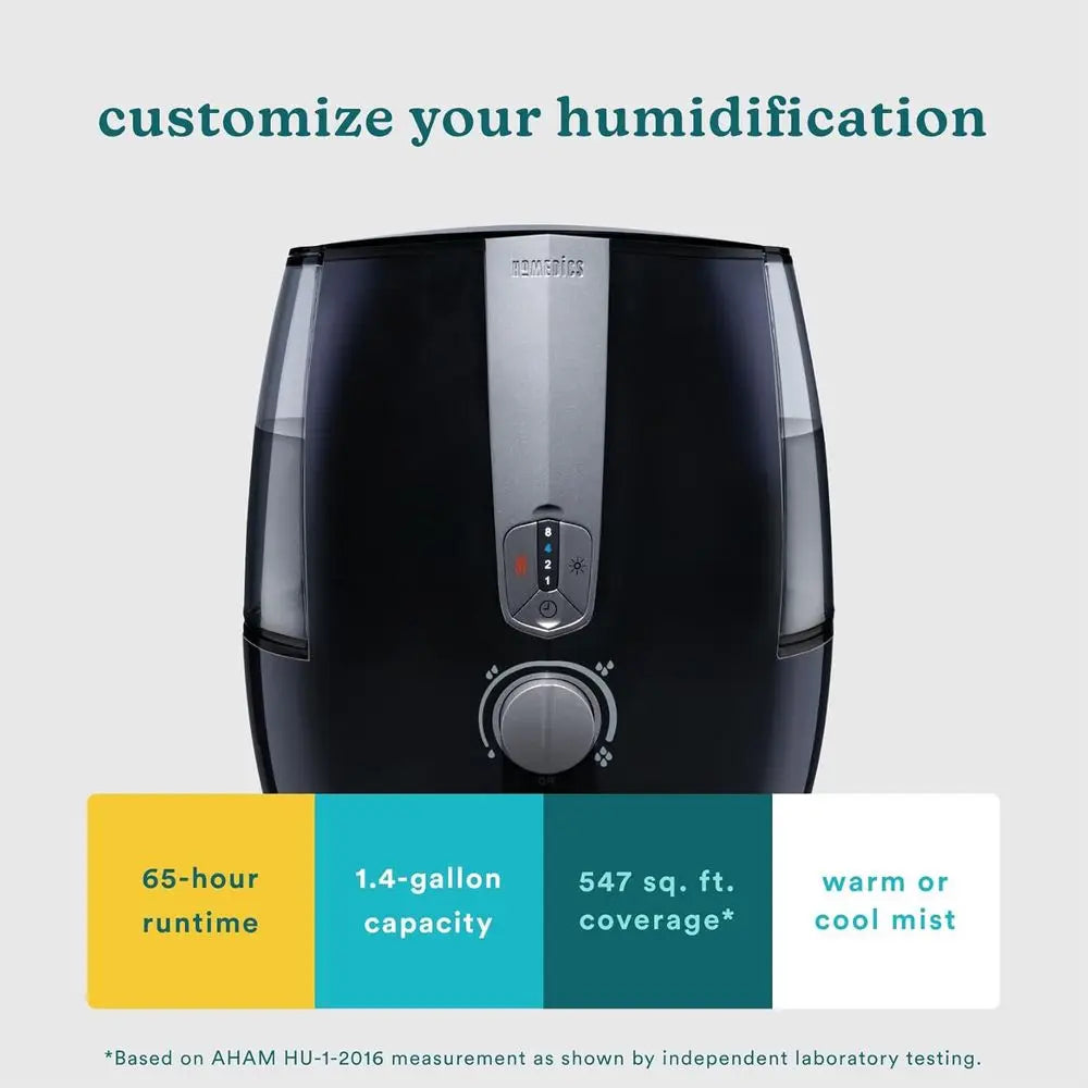 Bedroom Humidifier With Warm And Cool Mist And Oil Pads