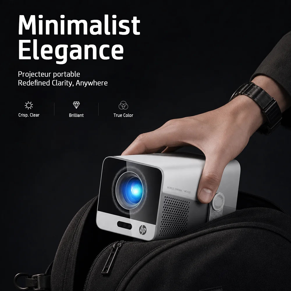 HP 1080P Full HD Portable Projector With WiFi Mirroring 4K
