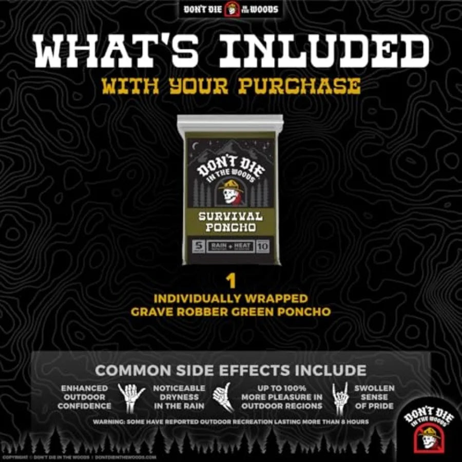 Rain And Heat Emergency Poncho Wearable Mylar Space Blanket