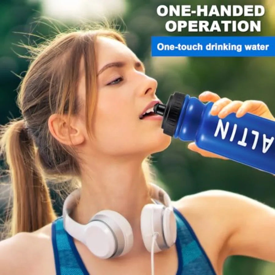 Plastic Sports Water Bottle Carrier With Straps And Lids