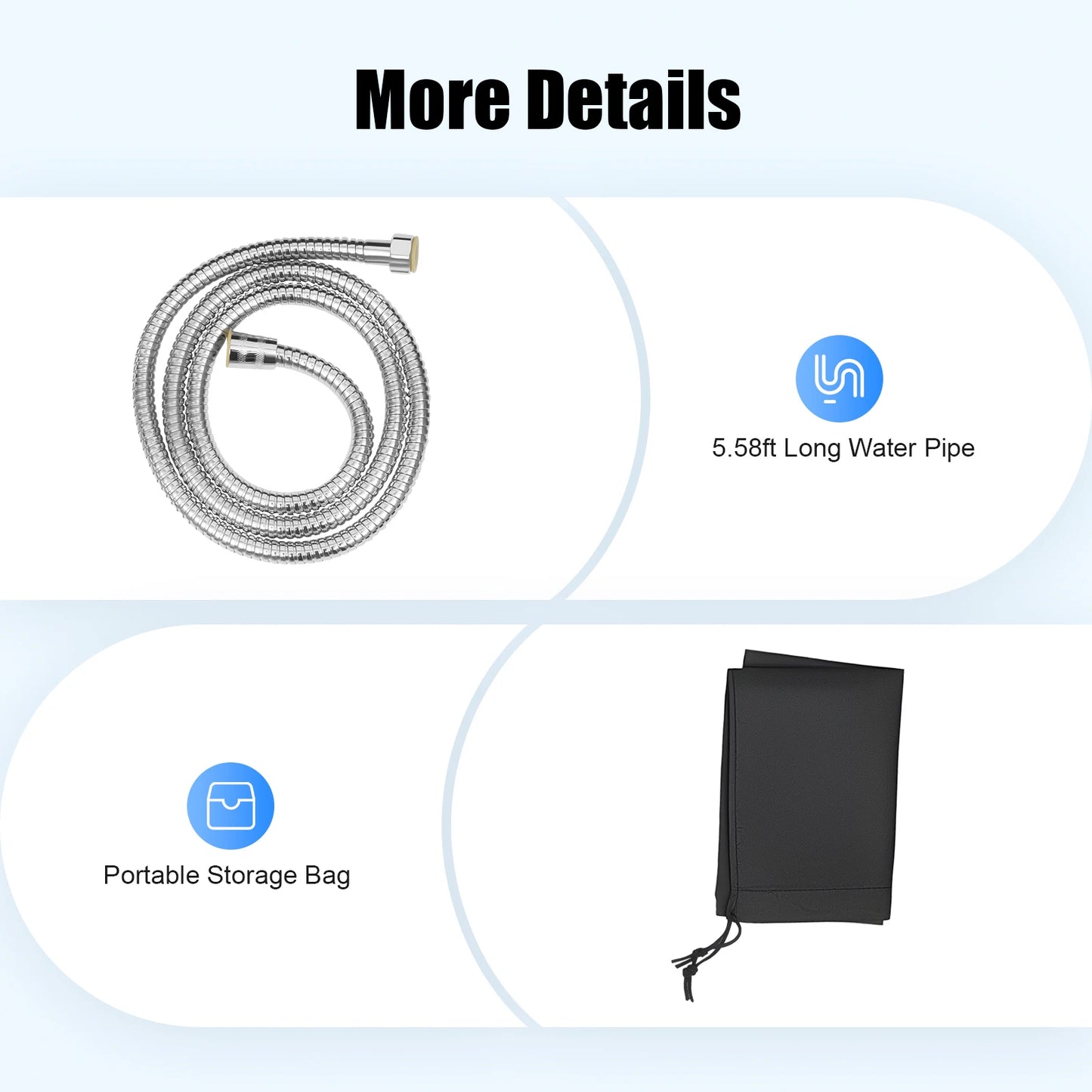 Roof Rack Camping Shower With Pressurized Water Tank Hose