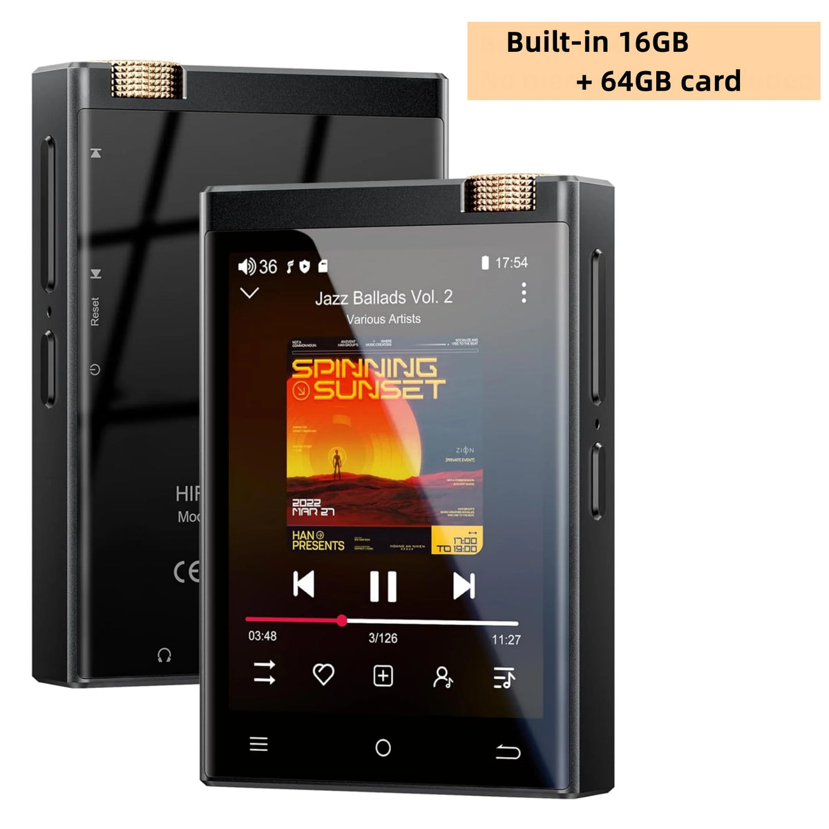 Oilsky Hi-Fi Lossless Music Player With Bluetooth And WiFi