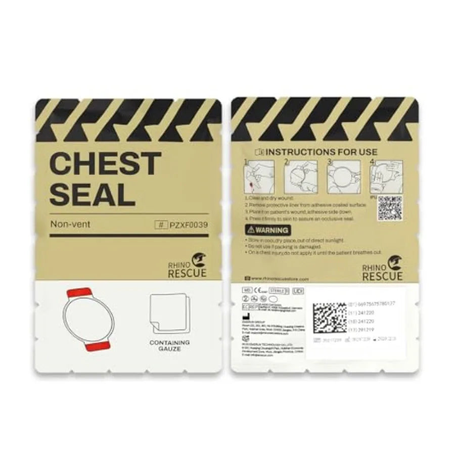 Chest Seal Emergency Trauma Dressing Occlusive Adhesive Pad IFAK Refill