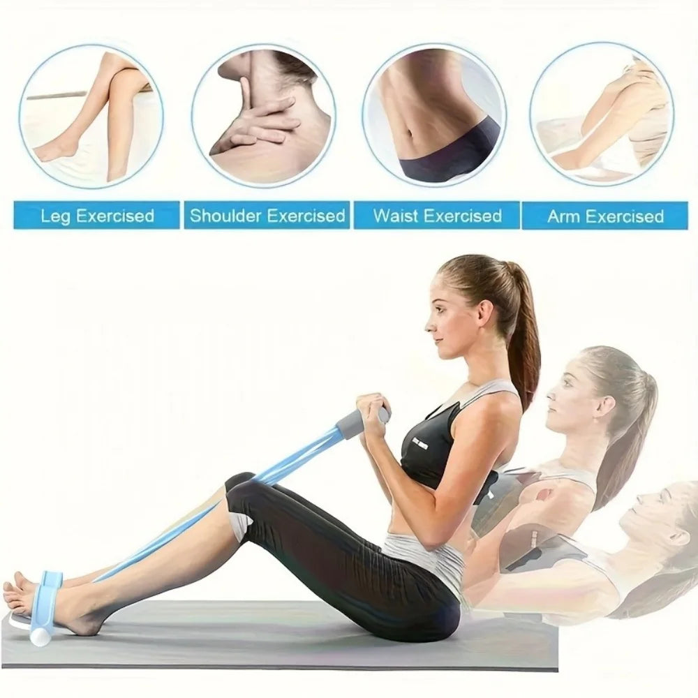 Four Tube Pedal Resistance Bands For Sit Ups And Exercise