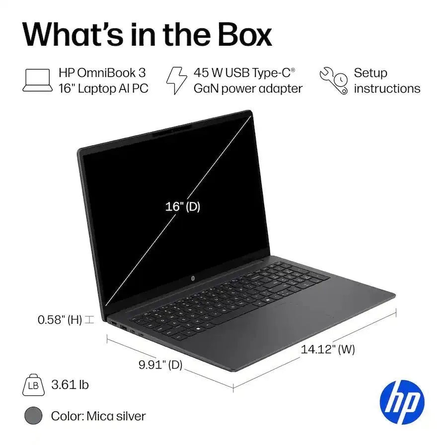 HP OmniBook 3 Touchscreen Laptop With Core Ultra 5 Processor