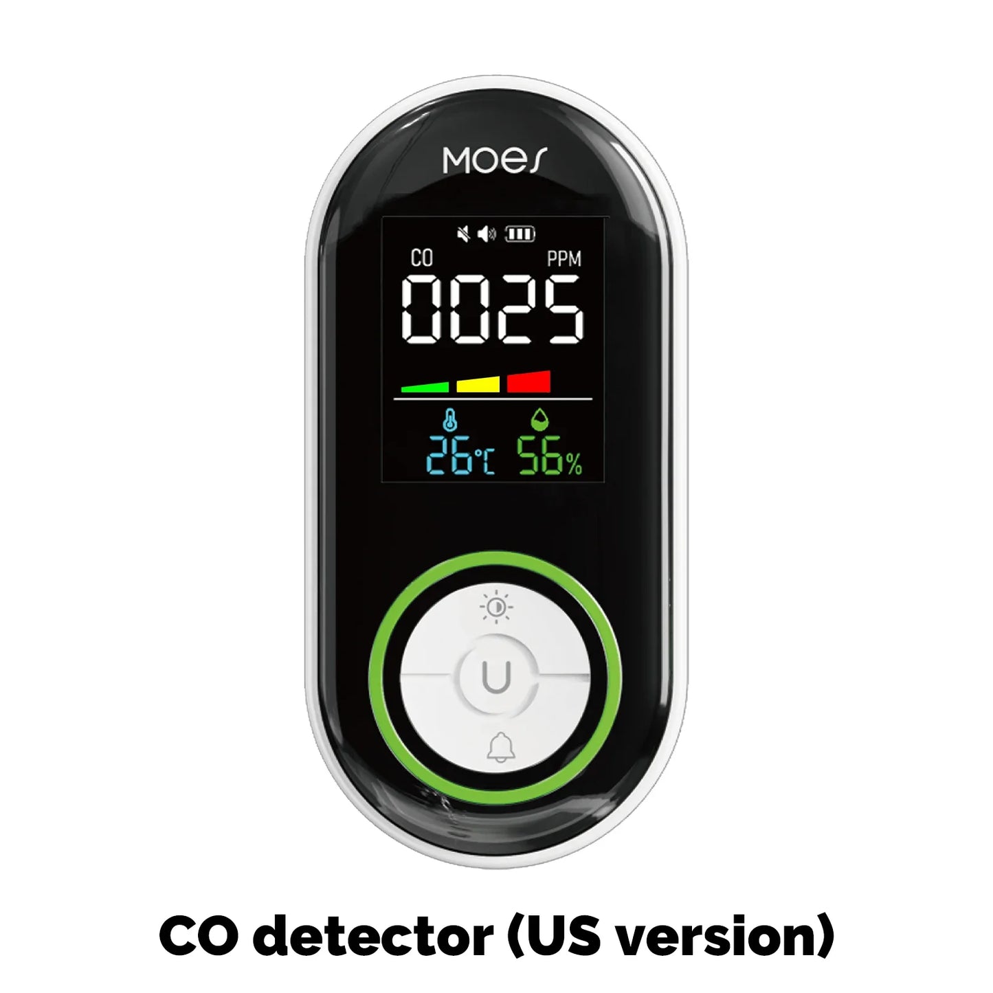MOES CO Smoke Gas Detector Alarm Carbon Monoxide Sensor With LED Display