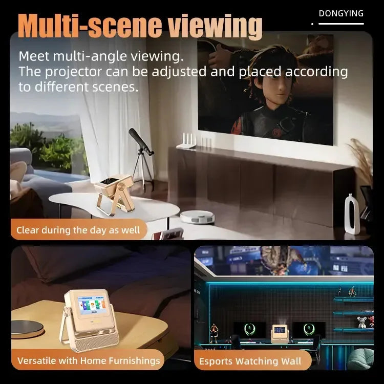 Outdoor 4K Beamer Projector With WiFi 6 And Interactive Touchscreen