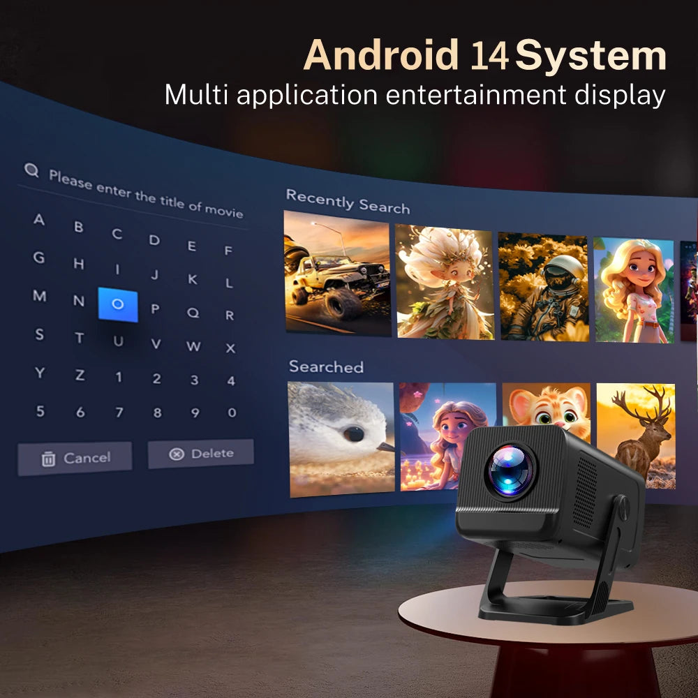 LynCast Smart Projector Android 14 WiFi 6 4K Supported