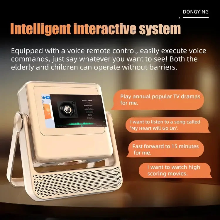 Outdoor 4K Beamer Projector With WiFi 6 And Interactive Touchscreen