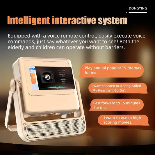 Outdoor 4K Beamer Projector With WiFi 6 And Interactive Touchscreen