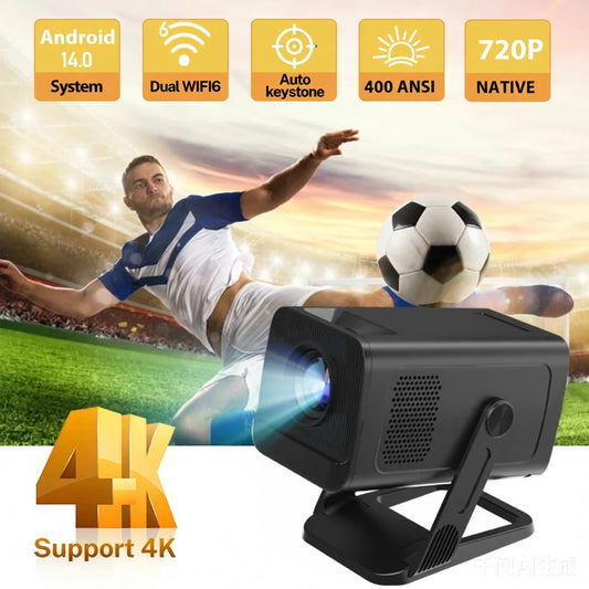 LynCast Smart Projector Android 14 WiFi 6 4K Supported