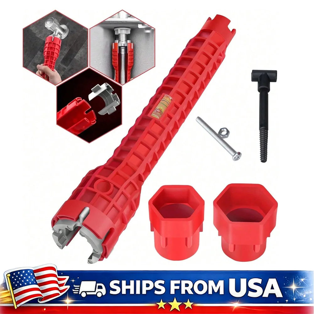 8 In 1 Plumbing Wrench Faucet Sink Installer Tool Pro