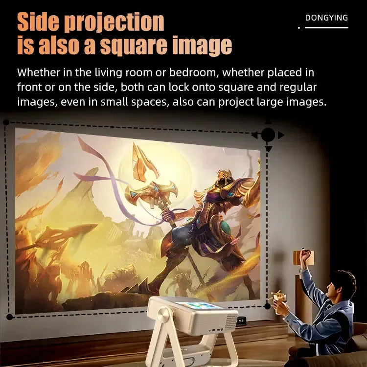 Outdoor 4K Beamer Projector With WiFi 6 And Interactive Touchscreen