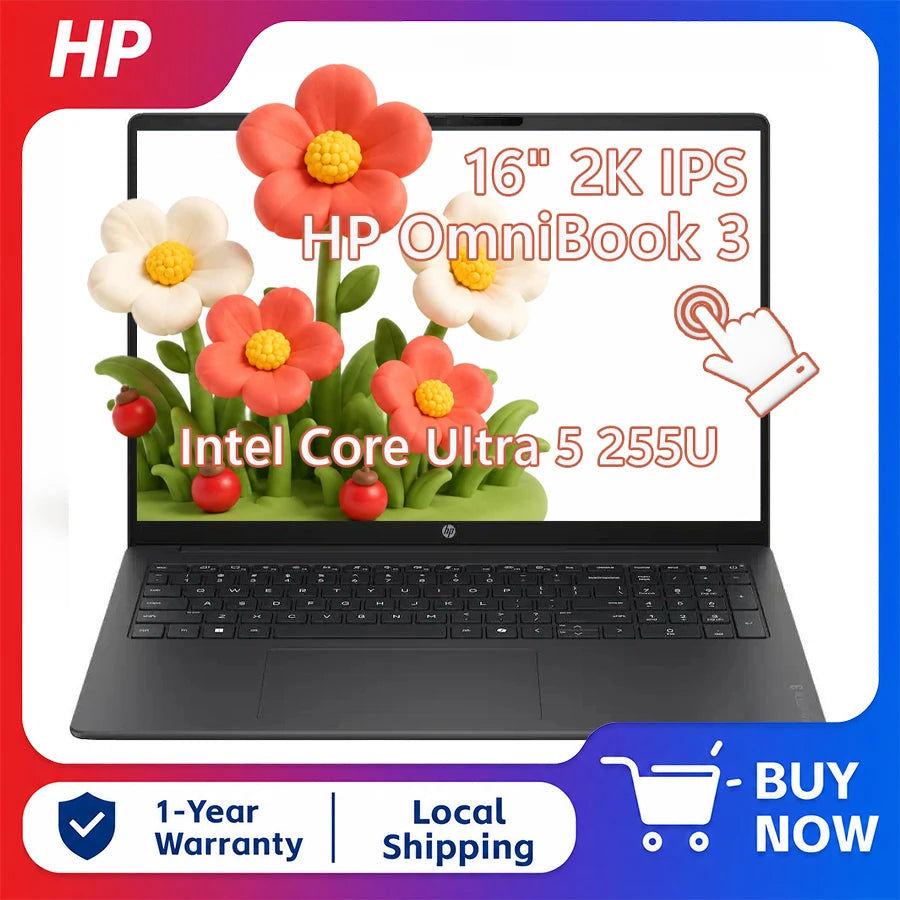 HP OmniBook 3 Touchscreen Laptop With Core Ultra 5 Processor