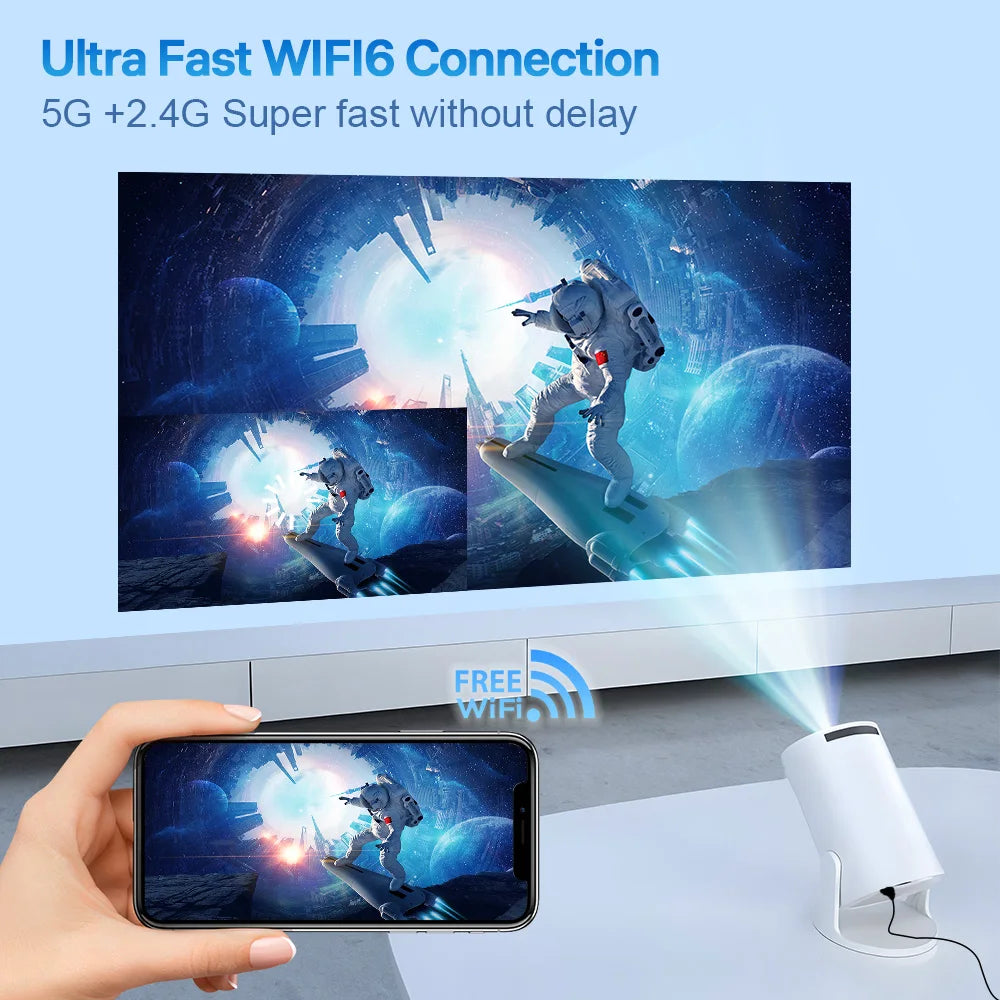 LynCast X1BQ 4K Android Projector With 8000 Lumens WiFi 6