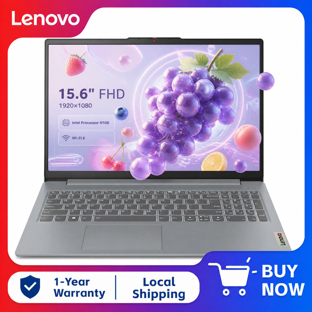 Lenovo IdeaPad Slim 3i Intel N100 Laptop With 128GB SSD