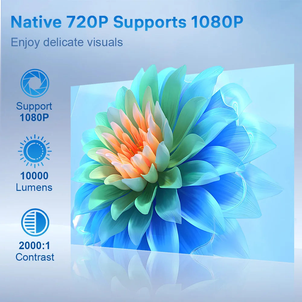 LynCast X1BQ 4K Android Projector With 8000 Lumens WiFi 6
