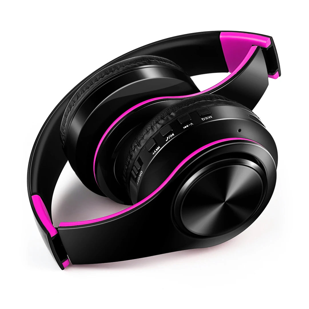 Rat Tail Bluetooth Headphones With Mic And SD Card Slot