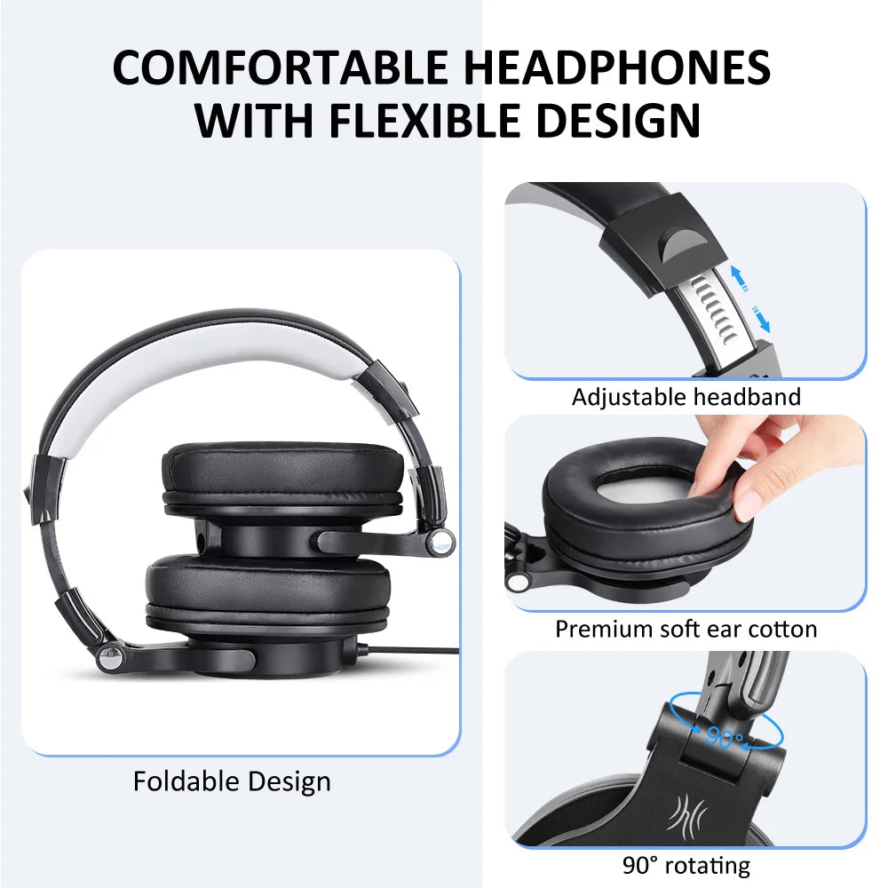 Oneodio 3.5mm Wired Gaming Headset With Detachable Microphone