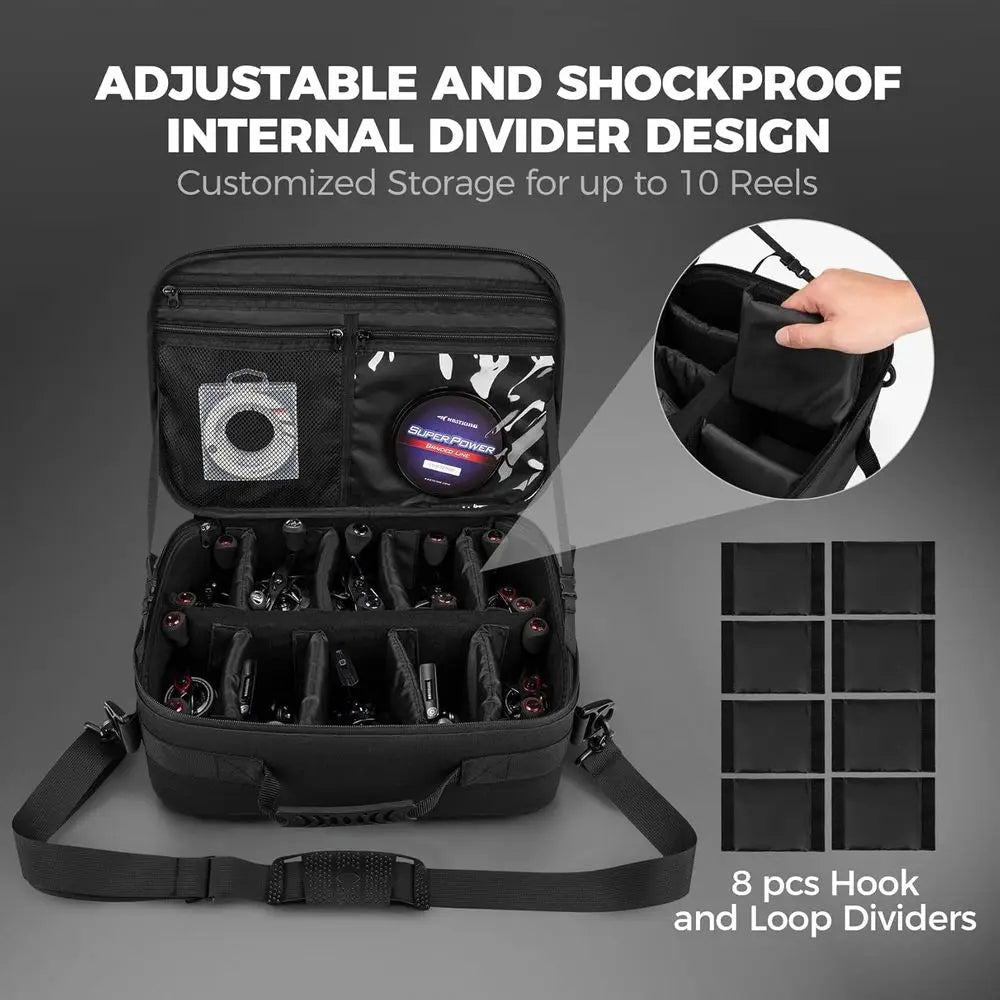 Fishing Case With Adjustable Dividers, Rigid Loadmaster Frame, Waterproof