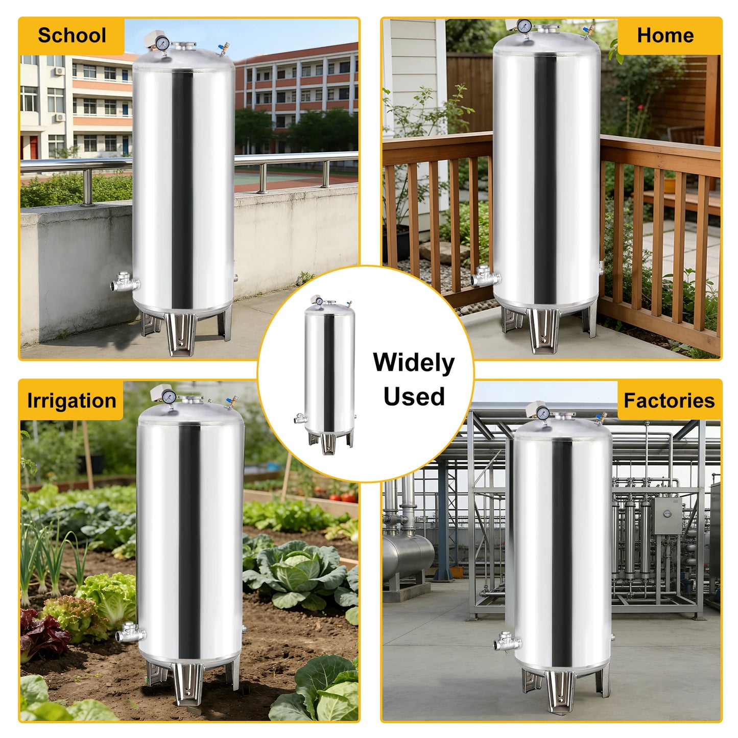 Vertical Heavy Duty Well Pump Pressure Tank For Irrigation