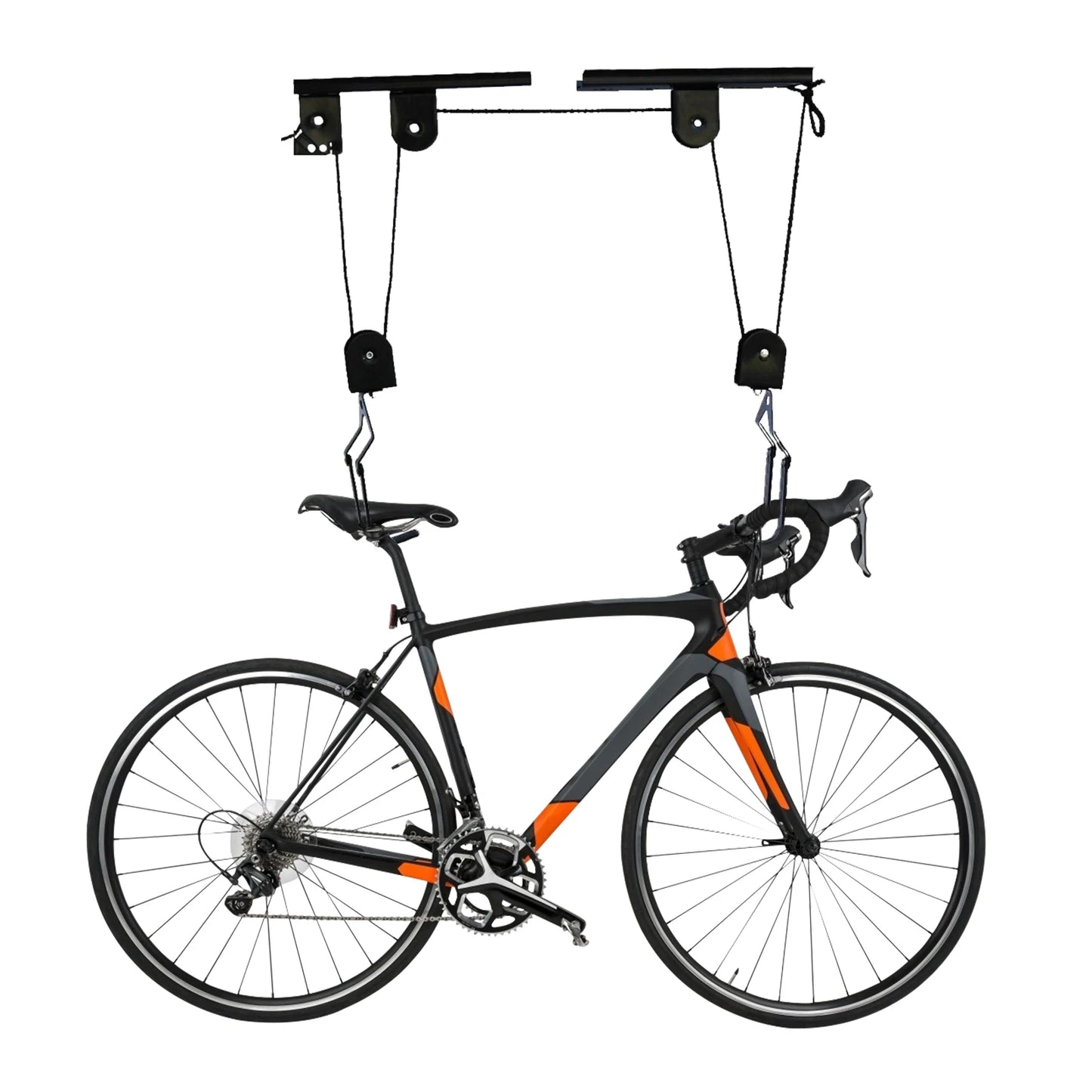 Bike Hoist Garage Ceiling Mount Pulley System With Rope