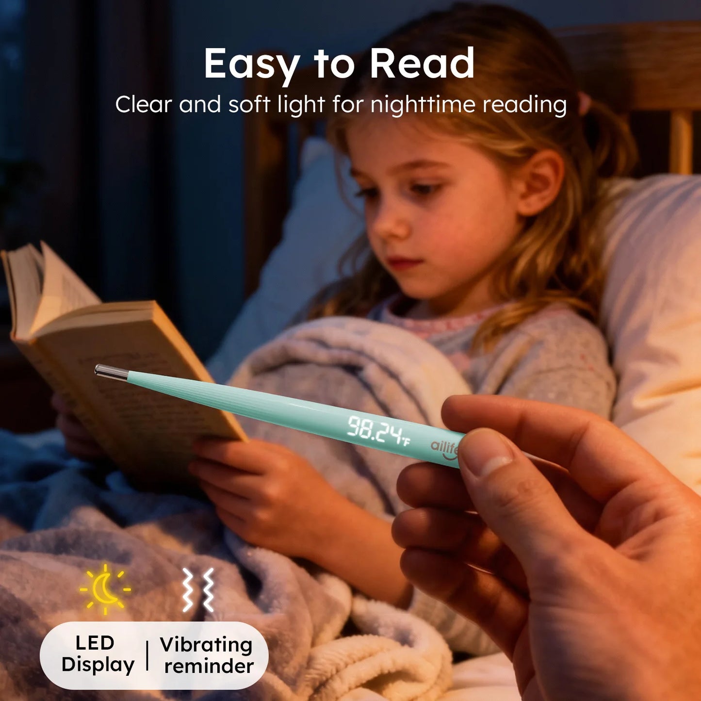 AILIFEE Rechargeable Digital Thermometer For All Ages With Fast Reading