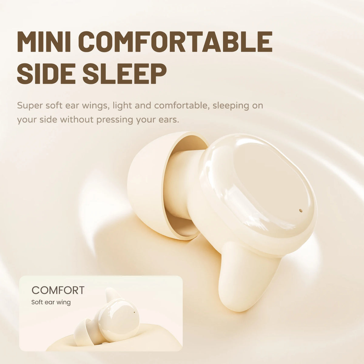 SHUKE Bluetooth Sleep Earbuds With Noise Cancelling Side Sleeper Comfort