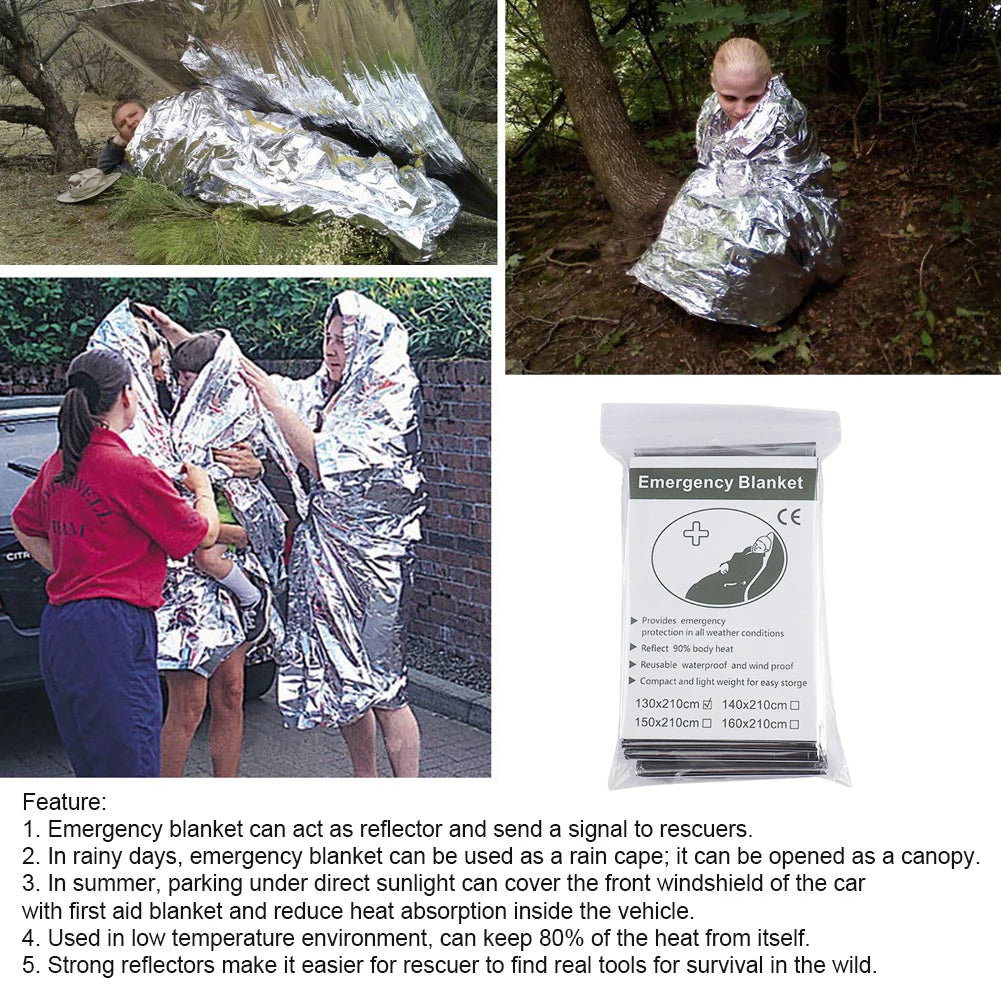 Emergency Mylar Space Blanket For First Aid Outdoor Use
