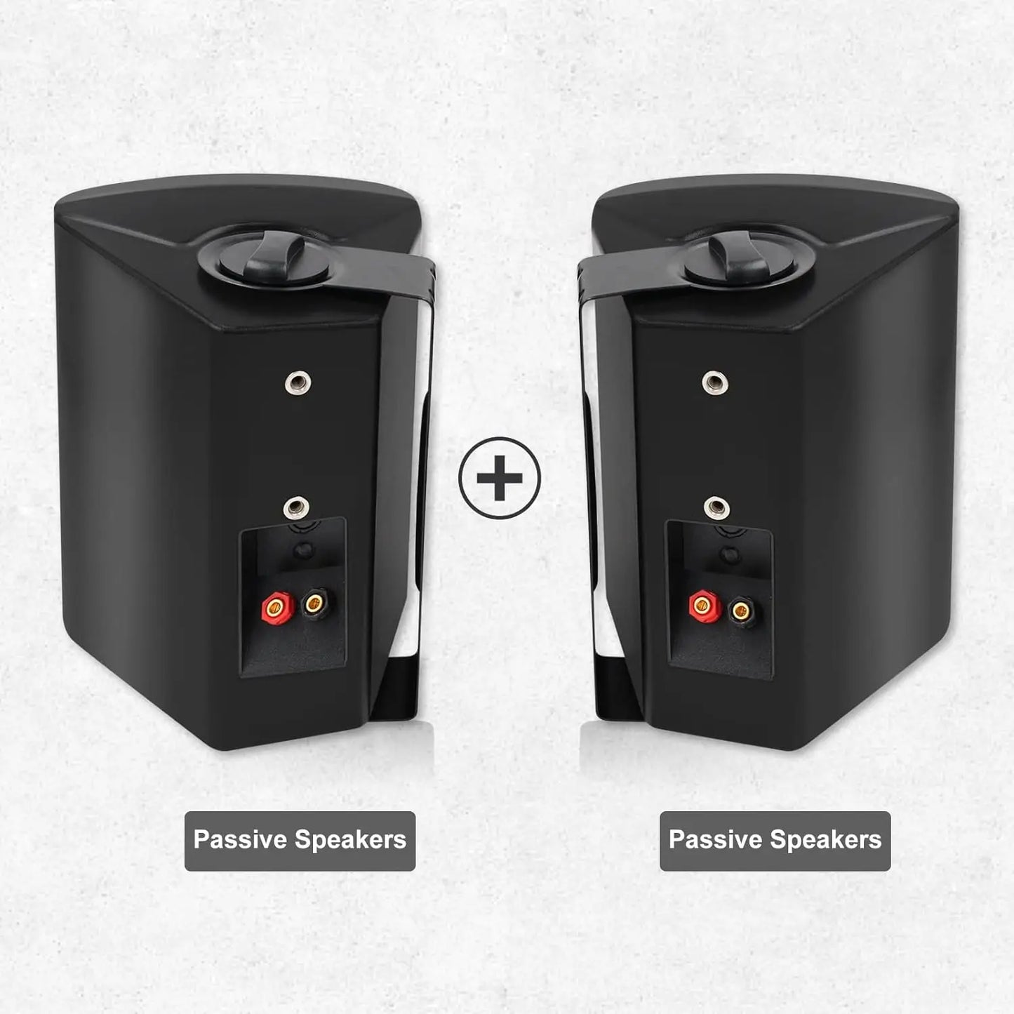 Herdio 300W Indoor Outdoor Dual Speakers Wall Mount System