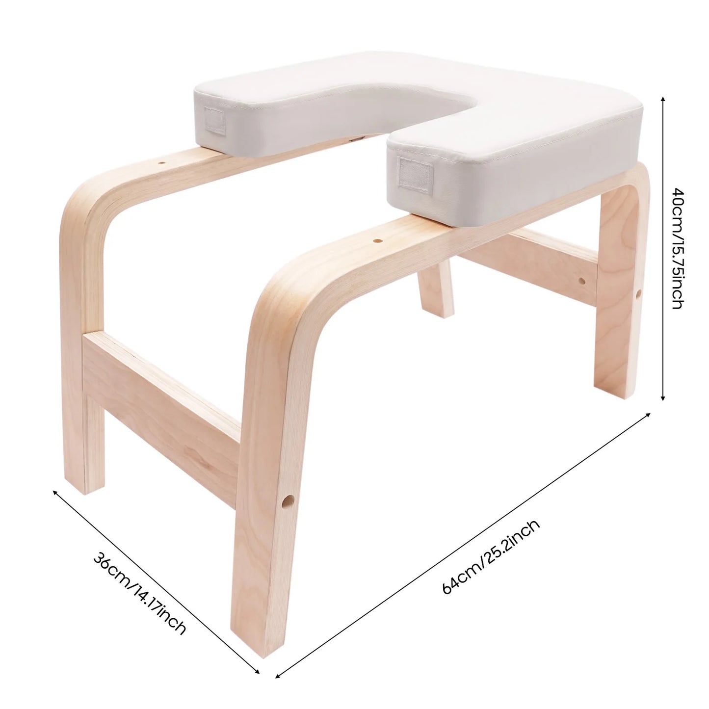 Wood Yoga Headstand Bench Stool Inversion Chair For Fatigue Relief