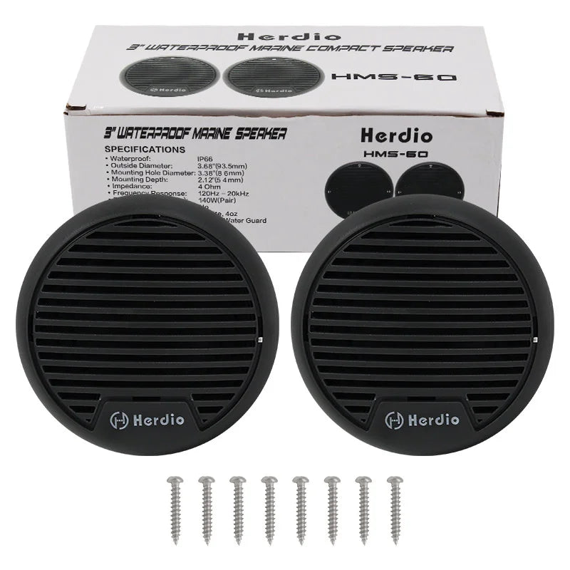 Herdio 140W Two Way Marine Waterproof Stereo Speaker System
