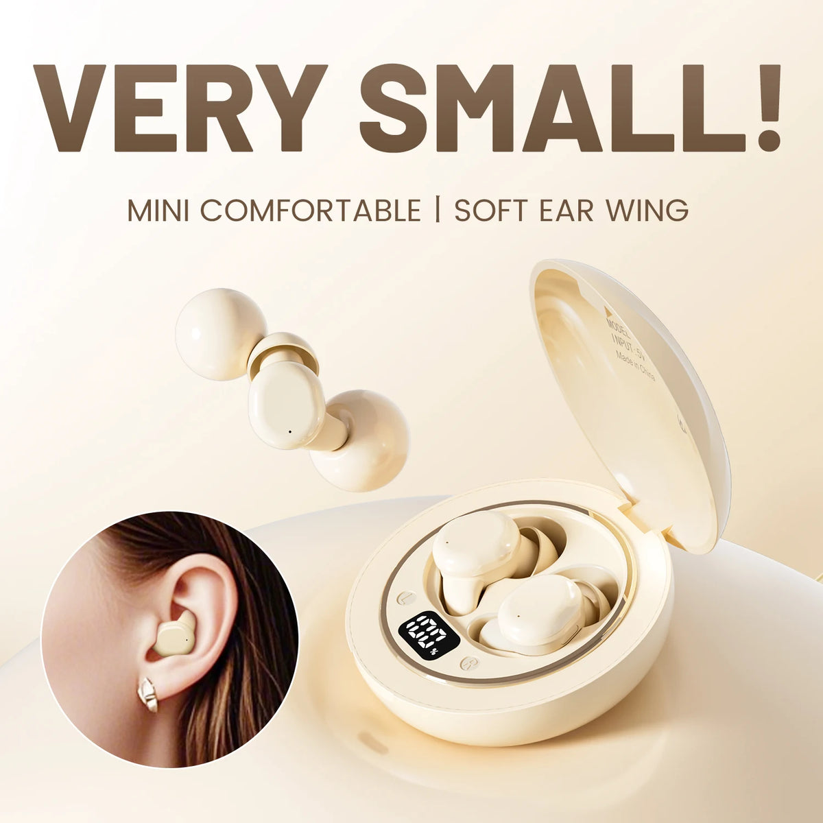 SHUKE SK49 Bluetooth Wireless Sleep Earbuds With Noise Cancellation