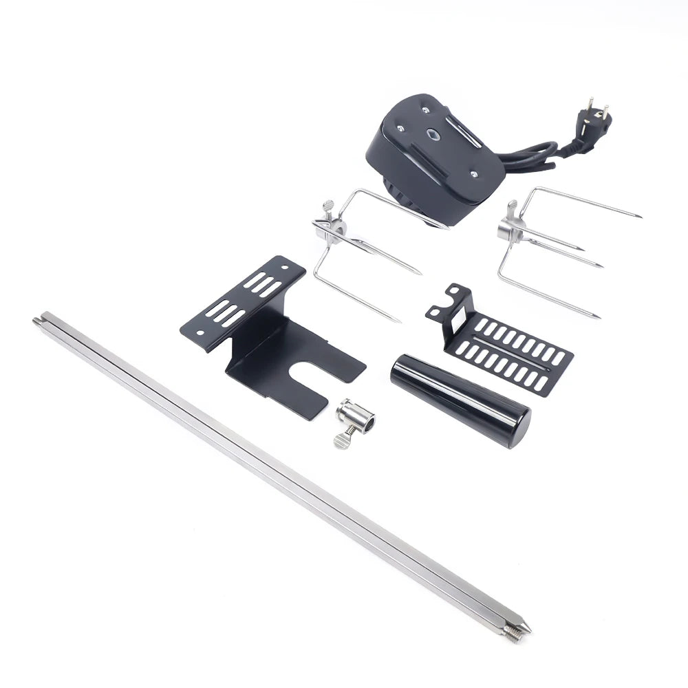 Electric BBQ Grill Rotisserie Kit For Outdoor Grilling