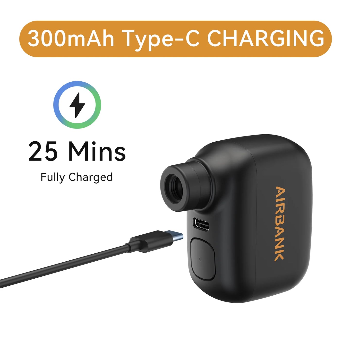 AIRBANKEPUMP Pocket SE Mini Portable Electric Bicycle Pump Cordless