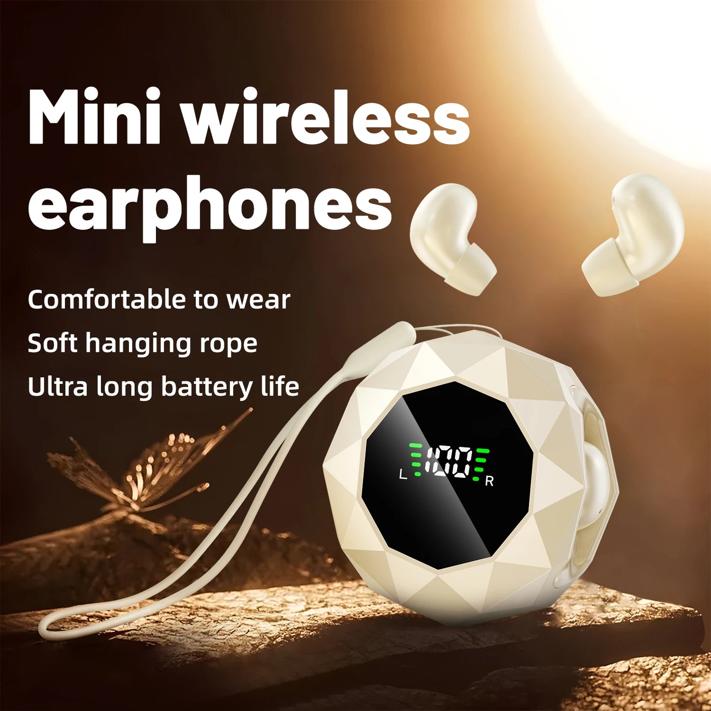 Shuke Mini Wireless Sleep Earbuds Bluetooth Active Noise Cancelling Headphones