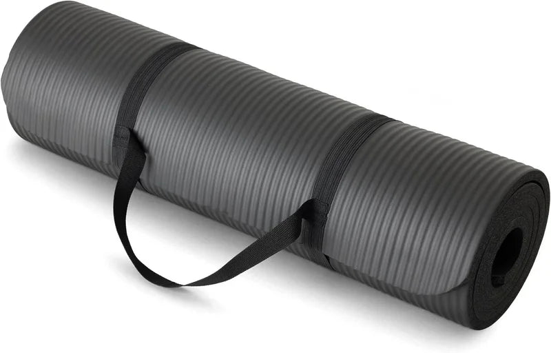 NBR Yoga Mat Extra Thick Non Slip Multipurpose With Strap