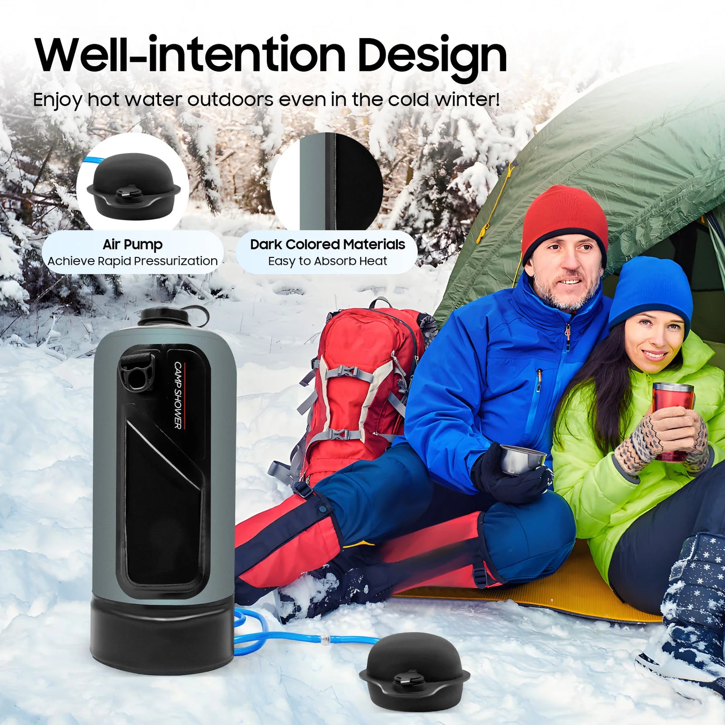 Bymaocar 12L Portable Camping Shower Bag For Outdoor Use