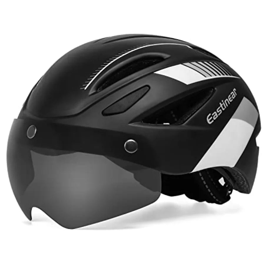 Adults Bike Helmet With Magnetic Goggles And USB Taillight