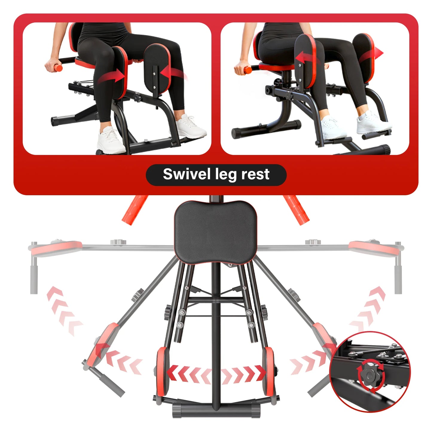 Foldable DualMotion Thigh Sculptor For Home Hip And Leg Workout