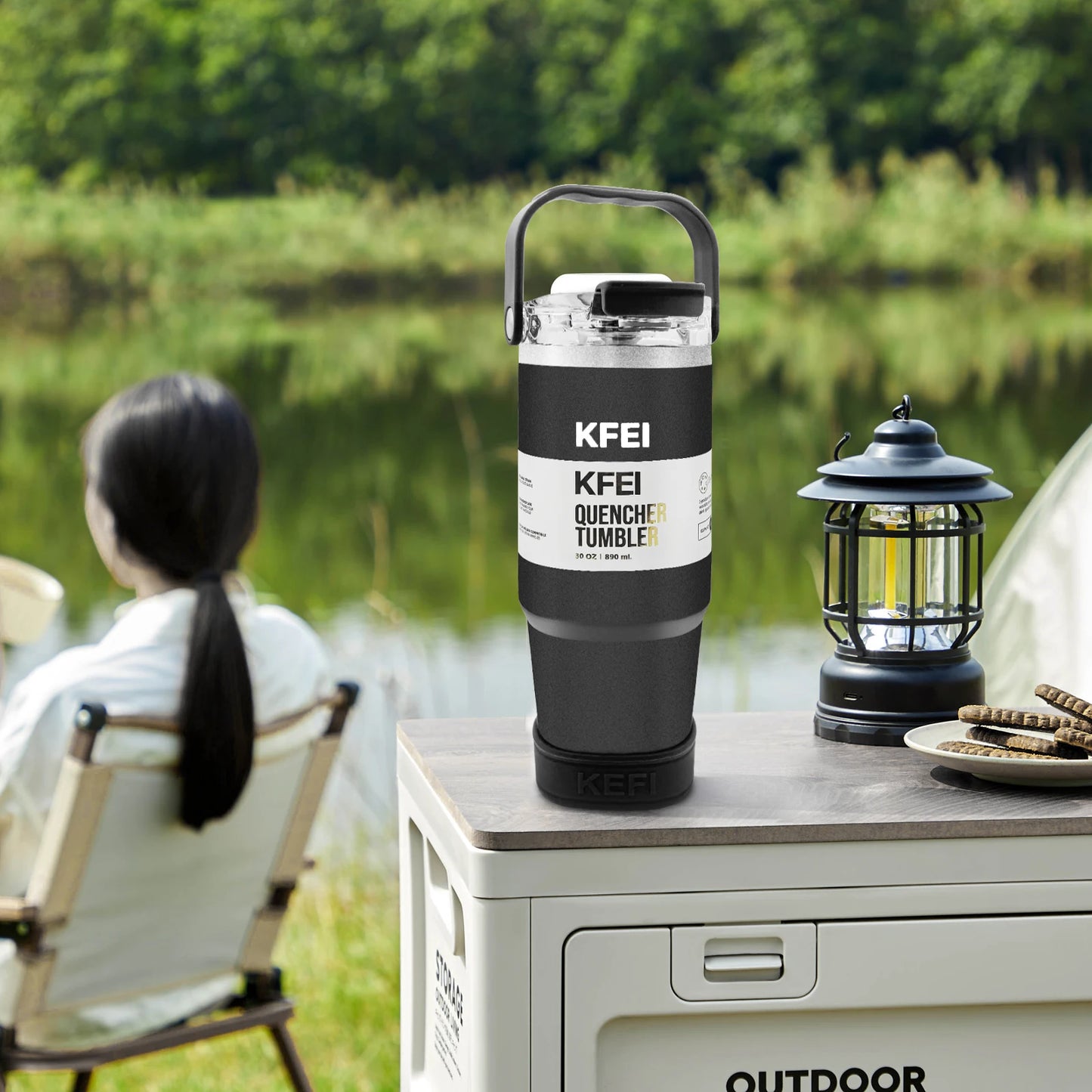 Stainless Steel Double Wall Insulated Tumbler With Lid And Straw