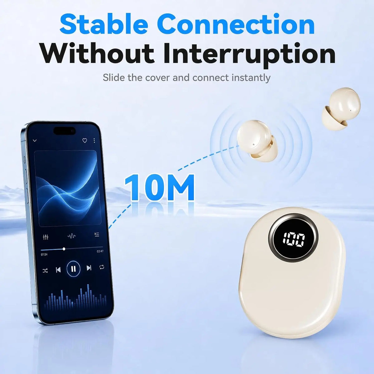 INSONIXN Invisible Wireless Bluetooth Earbuds for Sleep and Music