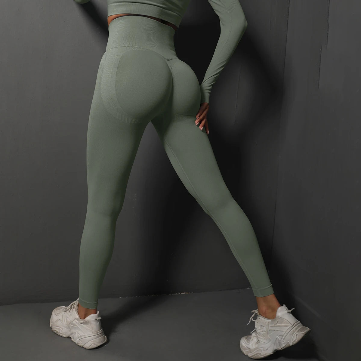 Hamidou Women Yoga Leggings High Waist Seamless Fitness Pants