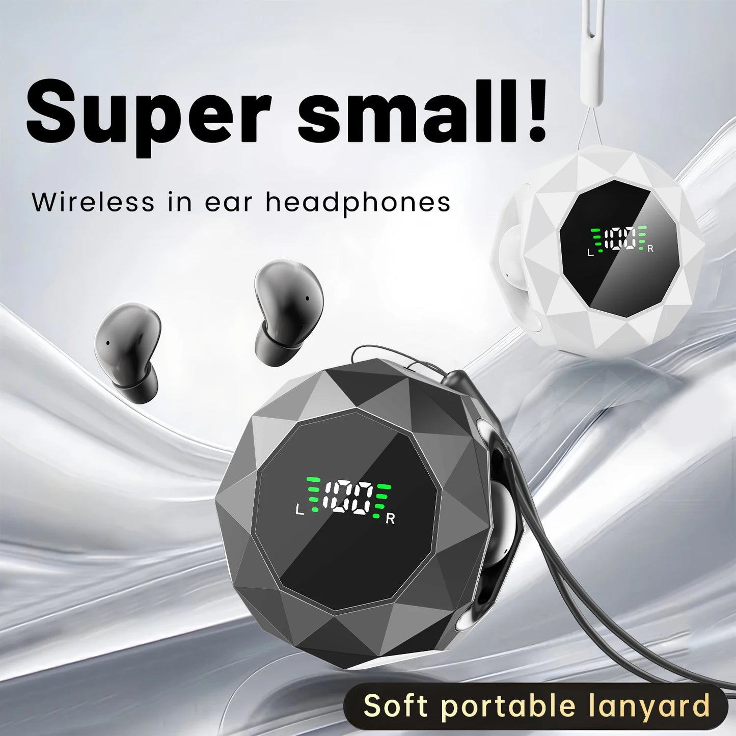 Shuke Mini Wireless Sleep Earbuds Bluetooth Active Noise Cancelling Headphones