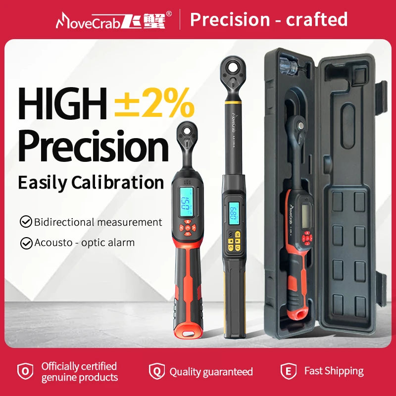 MoveCrab Digital Torque Wrench 1 to 340 Nm with LEDs